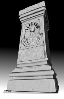 A 3D scan and render of an altar dedicated to Mithras from Carrawburgh mithraeum