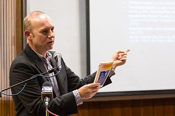James Procter delivering the 7th Edward Baugh Distinguished Lecture, The University of the West Indies, Mona, Jamaica - photograph by Tanya Batson-Savage.