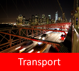 Graphic with text: transport