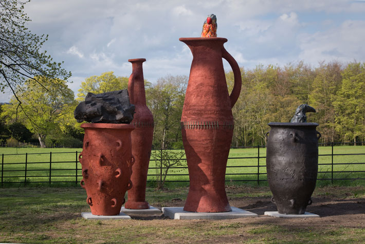 The Orangery Urns, beneath the Avenue.