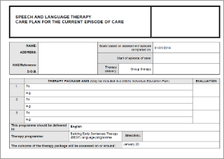 Screenshot of BEST Care Plan