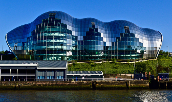 The Sage Gateshead overlooking the River Tyne