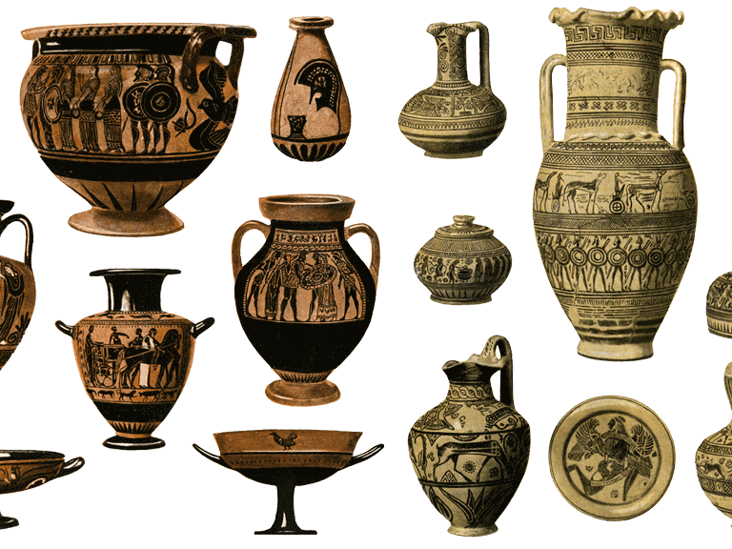 Picture of Ancient Greek ceramic pots