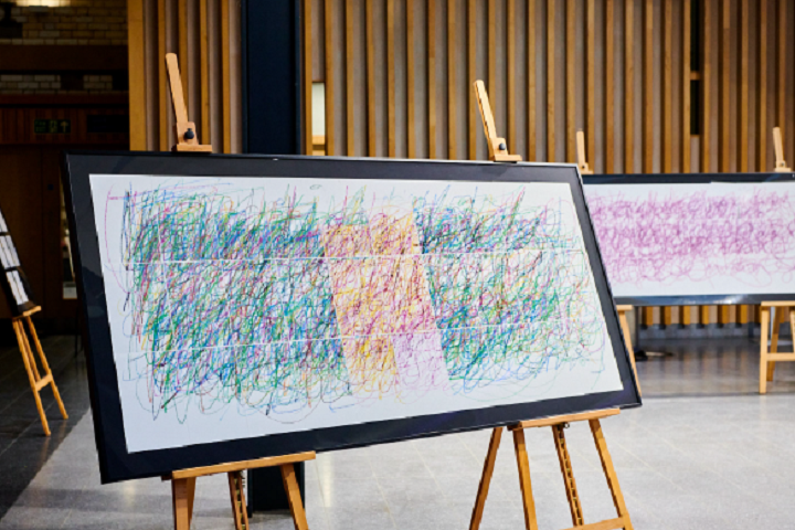 Art on an easel