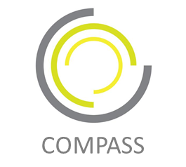 Graphic with text: COMPASS