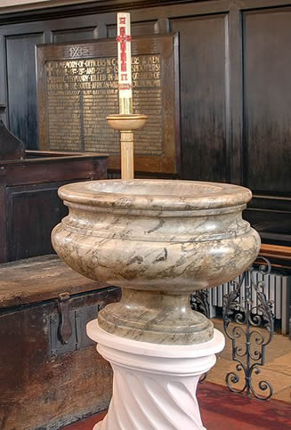 The Font of St Martin in the Fields, dating from the late seventeenth century